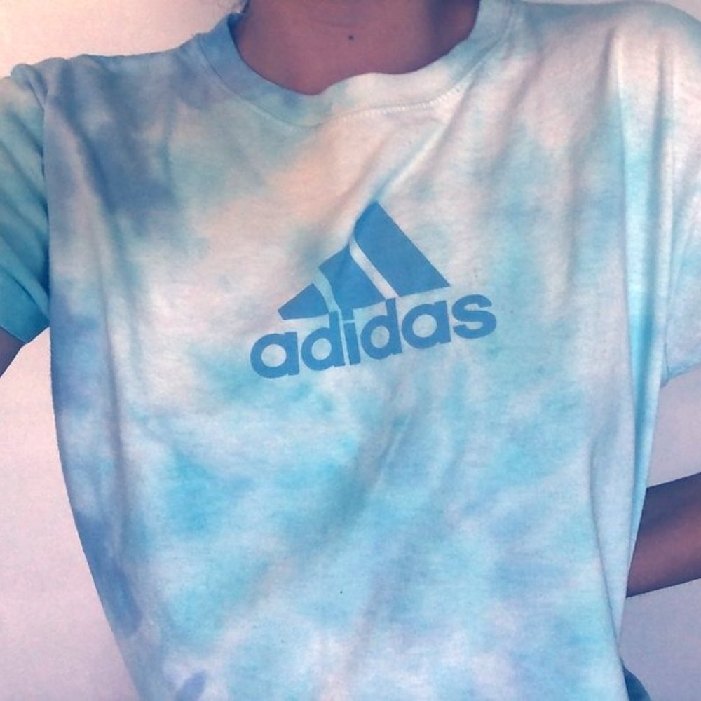 All Day I Dye About Sports Vtg Adidas Crop Top